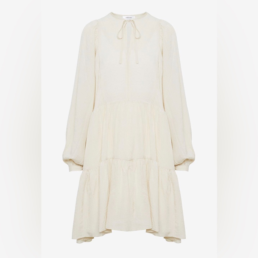 Anine Bing Madison dress in cream and black stripe, XXS